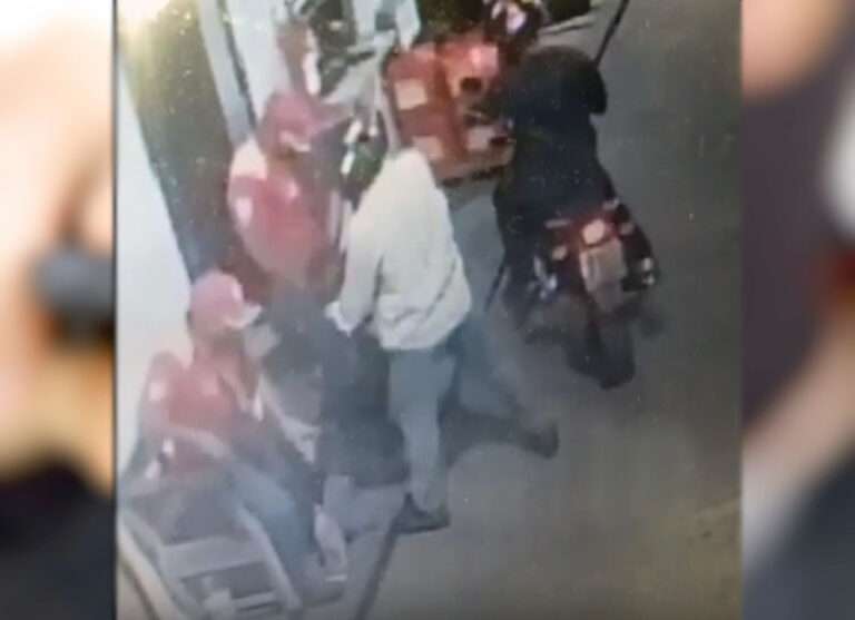 Câmeras de segurança flagram ação de criminosos durante roubo a postos de combustíveis em Corumbá