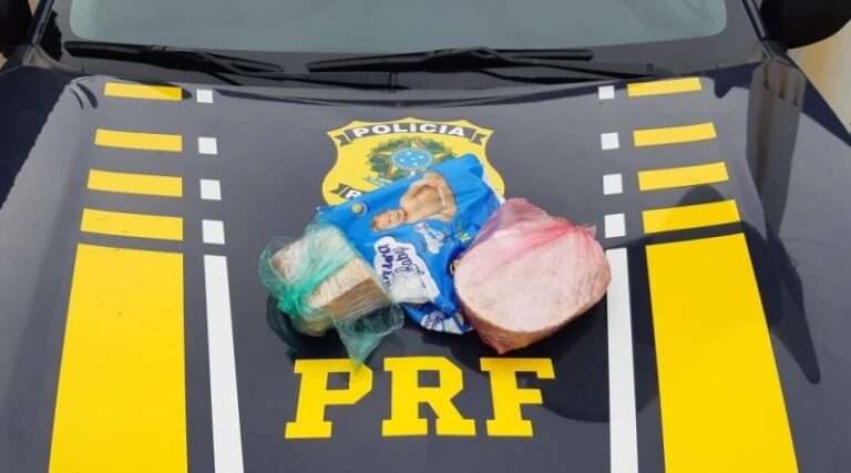 Passageira de Van que saiu de Corumbá é presa com 1,5 Kg de cocaína na BR-262