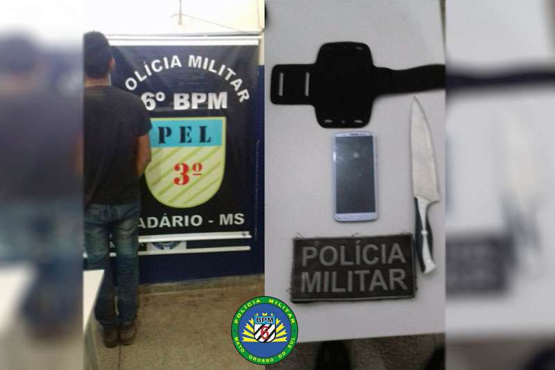 Você está visualizando atualmente Homem é preso pela PM após assaltar mulher armado com faca na Vila Mamona