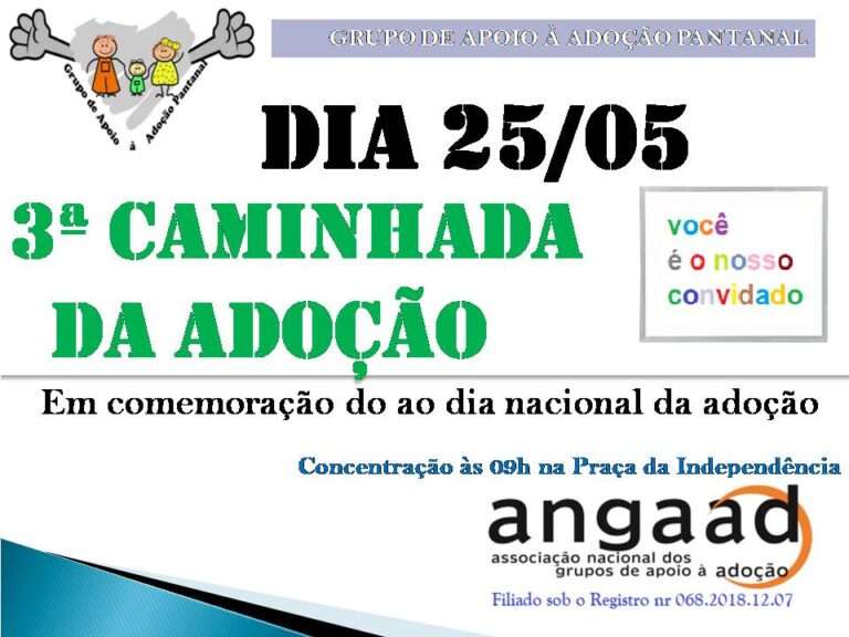 Convite | 3ª Caminhada da adoção acontece neste sábado em Corumbá