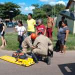 Motociclista fratura o punho em colisão entre carro e moto no Popular Nova