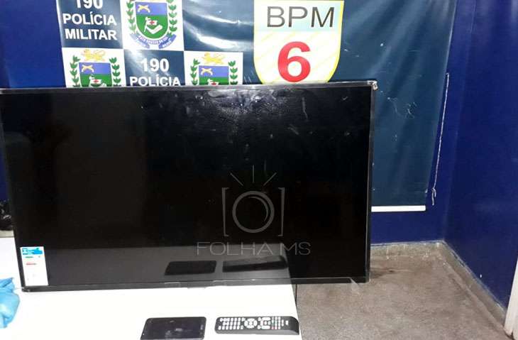 Você está visualizando atualmente Patrulha Comunitária recupera televisor furtado de casa no Loteamento Pantanal