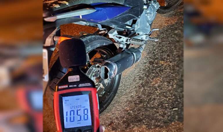 Motocicleta barulhenta é apreendia e condutor leva multa de R$ 5 mil reais em Corumbá