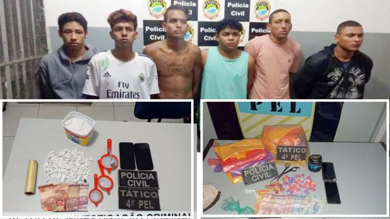 Operação Ariranha| Polícia fecha duas bocas de fumo e prende seis pessoas em Ladário