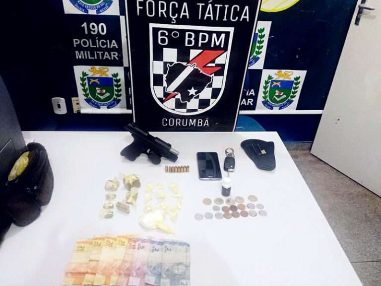 Força Tática prende dois indivíduos por tráfico de drogas e apreende arma de fogo no Cristo Redentor