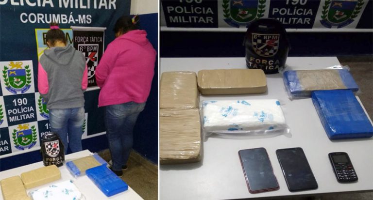 Mulheres são presas com seis tabletes de cocaína em ônibus que seguia de Corumbá para Campo Grande