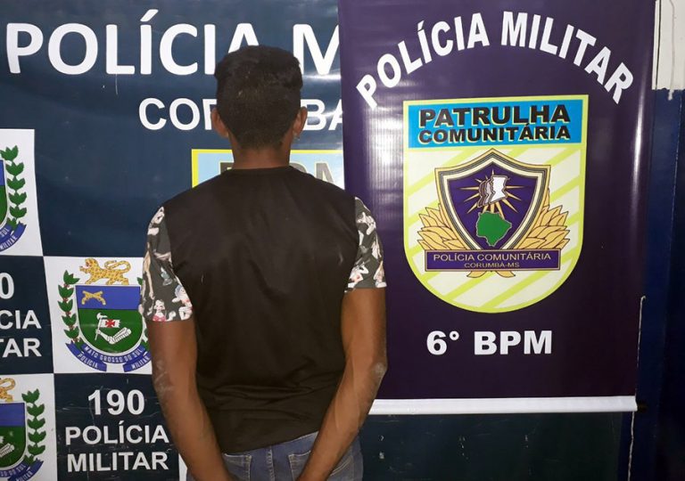 Homem é preso pela PM após agredir esposa e tentar se matar com estilhaços de vidro