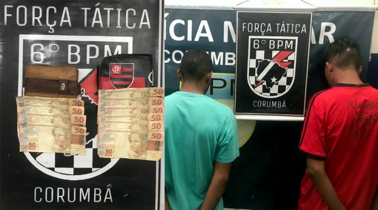 Dupla é presa ao tentar repassar notas falsas na feira livre de Corumbá