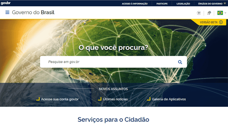 Portal único do governo já está disponível na internet