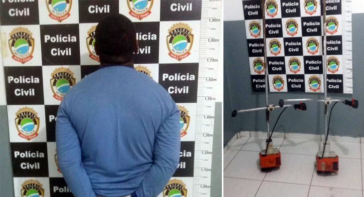 Homem é preso pela Polícia Civil de Ladário após furtar maquinas de empresa onde trabalha