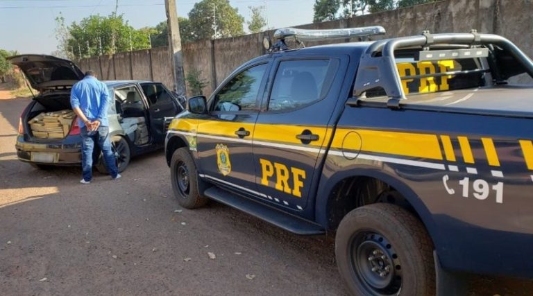 PRF apreende 523 Kg de maconha e recupera veículo furtado em SP