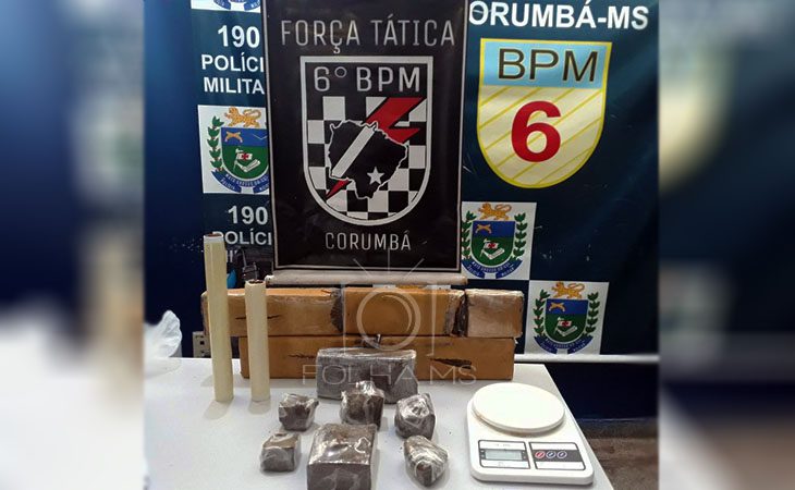 Para fugir da polícia homem se joga em ribanceira e abandona 7,5Kg de maconha