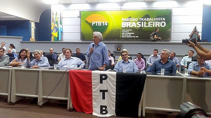 Em evento com Roberto Jefferson e Puccinelli, Delcídio assume liderança do PTB em MS