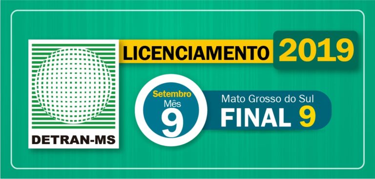 Setembro é mês para licenciar veículos com placa final 9