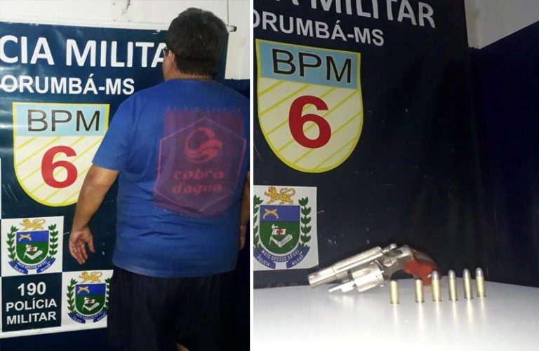 Flagrado com arma de fogo, homem é preso pela PM em Albuquerque