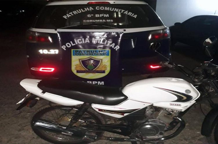 Patrulha Comunitária recupera motocicleta roubada na parte alta de Corumbá