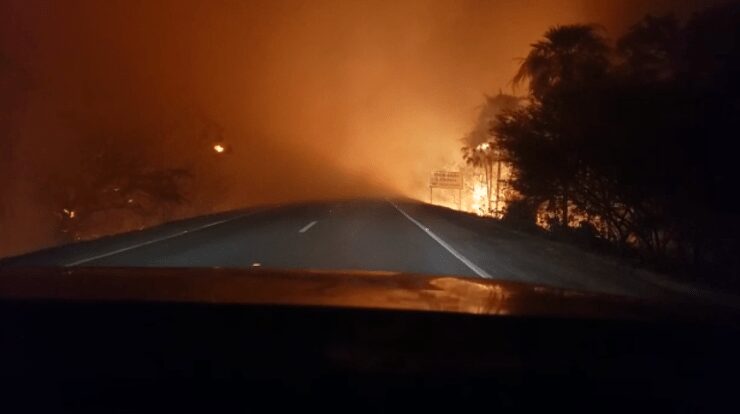 Queimadas | PRF recomenda que motoristas evitem viajar à noite pela BR-262
