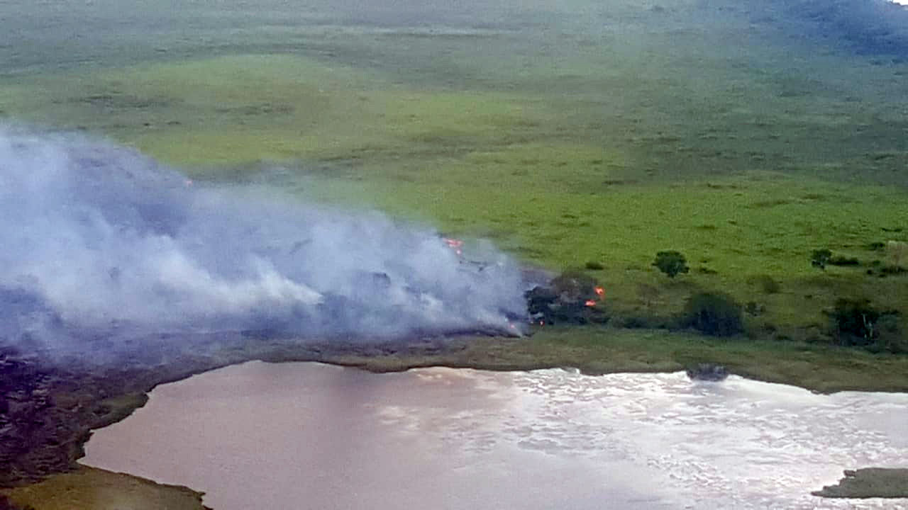 No momento, você está visualizando Corpo de Bombeiros envia equipe para combater incêndio no Pantanal