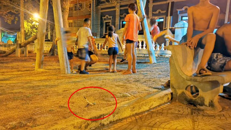 Vídeo|Fiação elétrica expõe crianças ao perigo em praça no centro de Corumbá