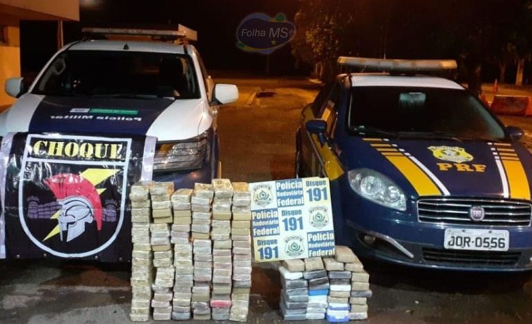 Trio é preso com 142 Kg de cocaína na BR-262