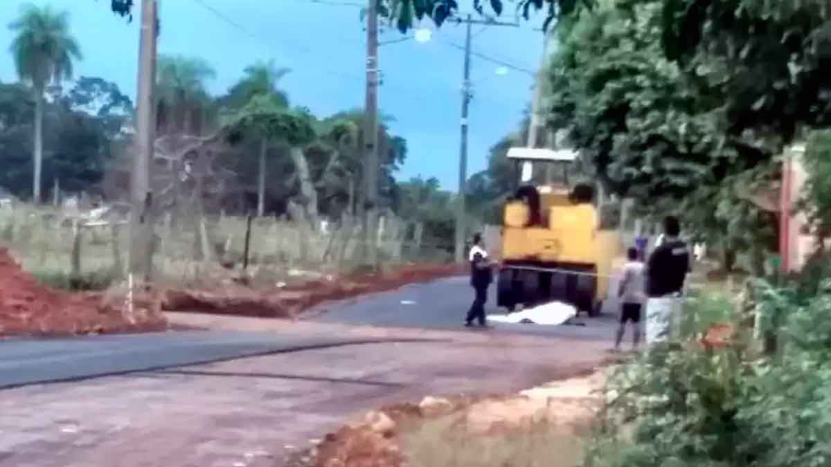 Trabalhador morre esmagado por rolo compressor em MS