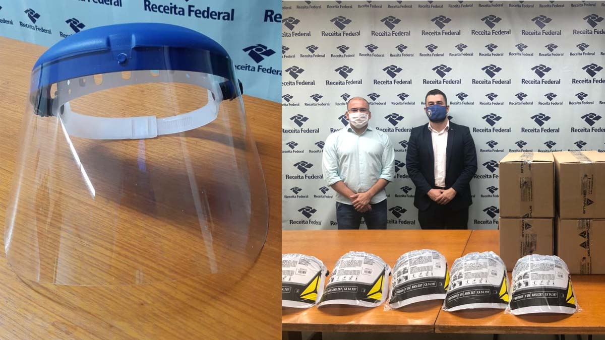 Você está visualizando atualmente Receita Federal faz doação de 100 protetores faciais para prefeitura de Corumbá
