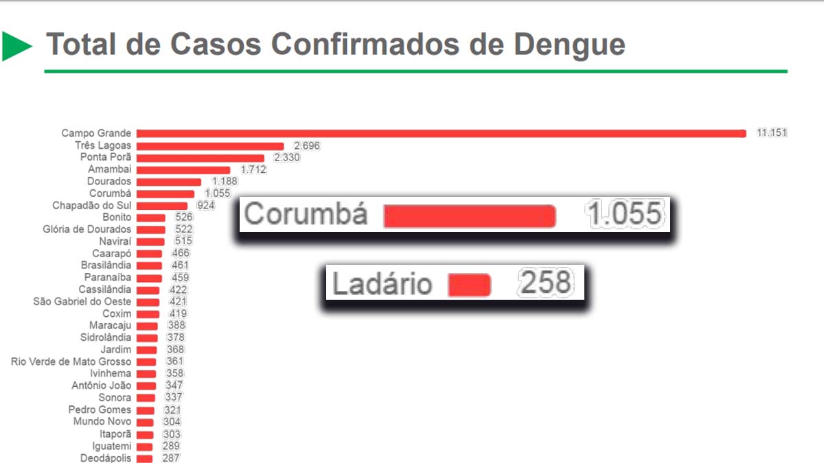 Corumbá tem mais de mil casos confirmados de dengue em 2020
