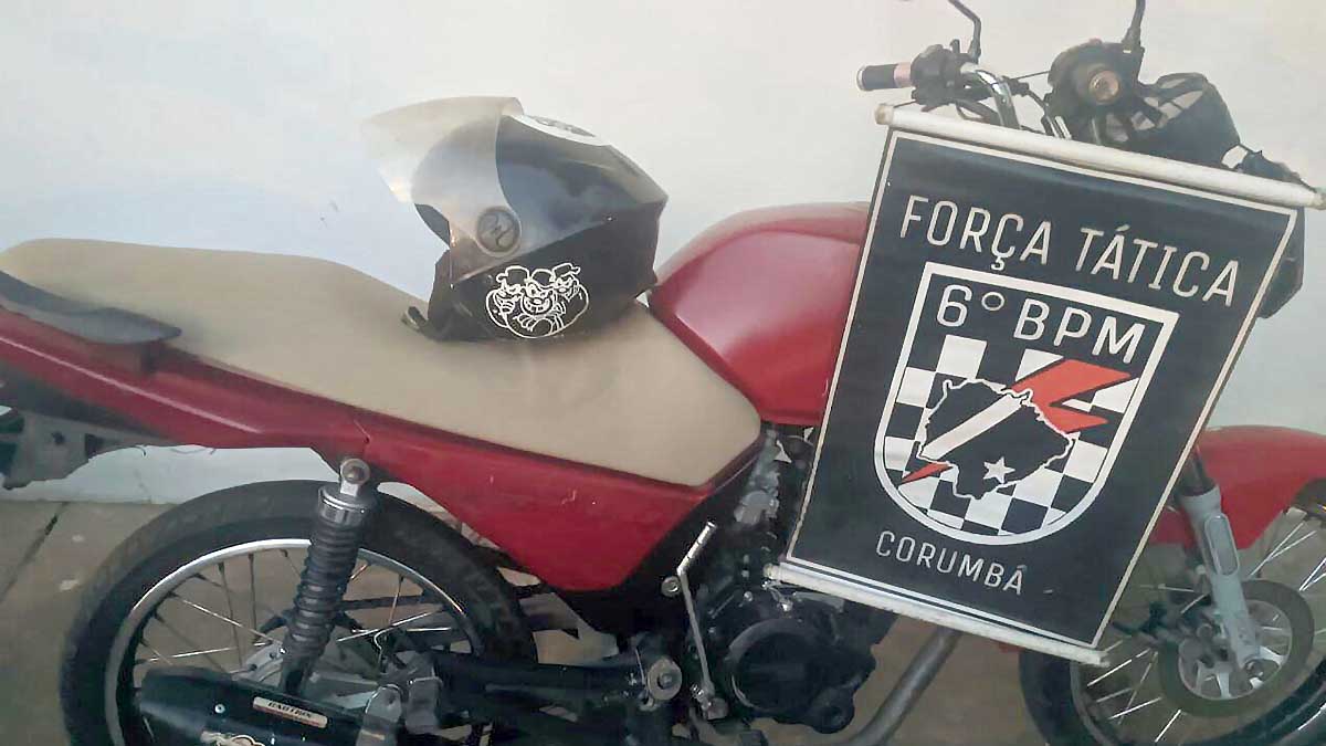 Você está visualizando atualmente Motocicleta furtada é recuperada pela Força Tática em Corumbá