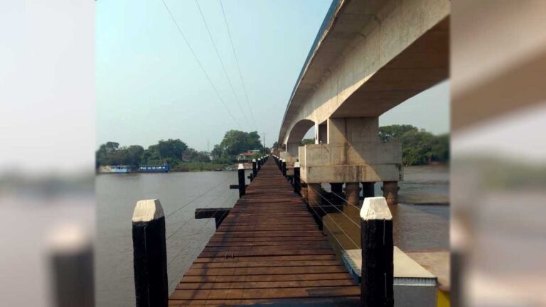No Passo do Lontra, nova passarela para pedestres sobre o Rio Miranda está 80% pronta