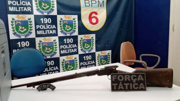 Homem é detido por ameaça e posse ilegal de arma de fogo