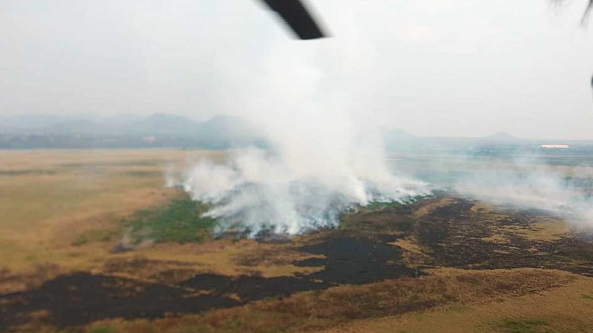 Você está visualizando atualmente Com uso de aeronaves, bombeiros controlam incêndio na fronteira com a Bolívia