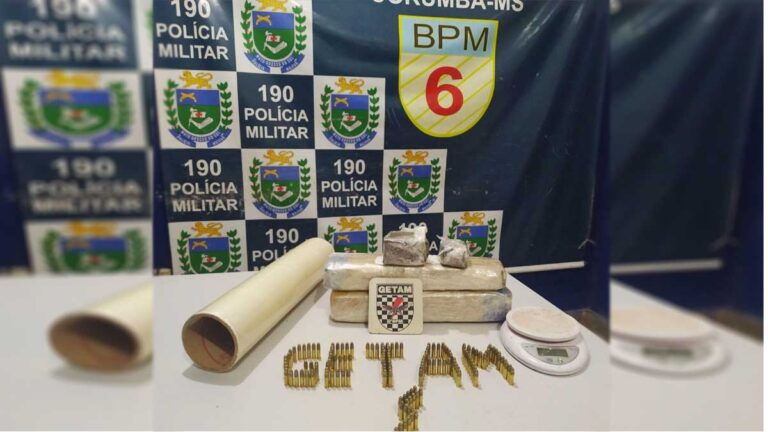 Getam prende traficante com drogas e munições no bairro Popular Nova