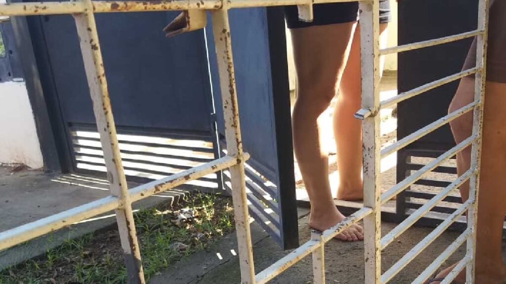 Bombeiros resgatam cachorro que ficou preso em grade de casa no Dom Bosco 2 cachorro preso2