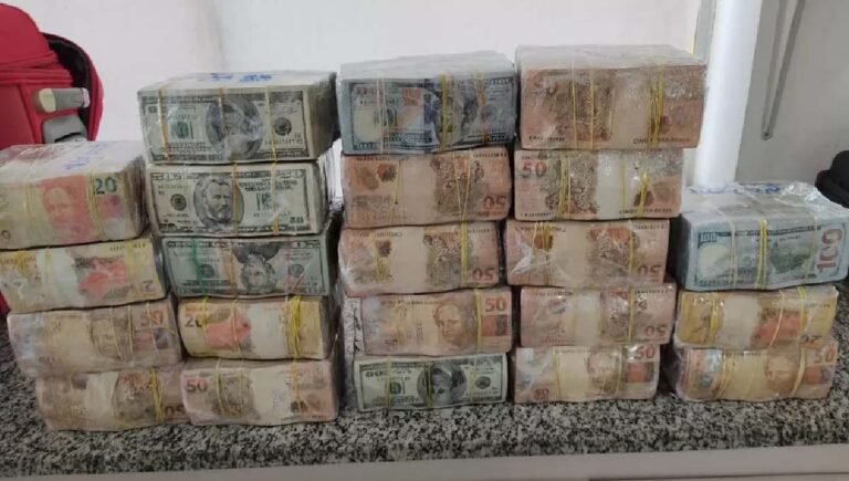 Pedreiro flagrado pela PRF com R$ 3 milhões em malas de viagem presta depoimento e é liberado