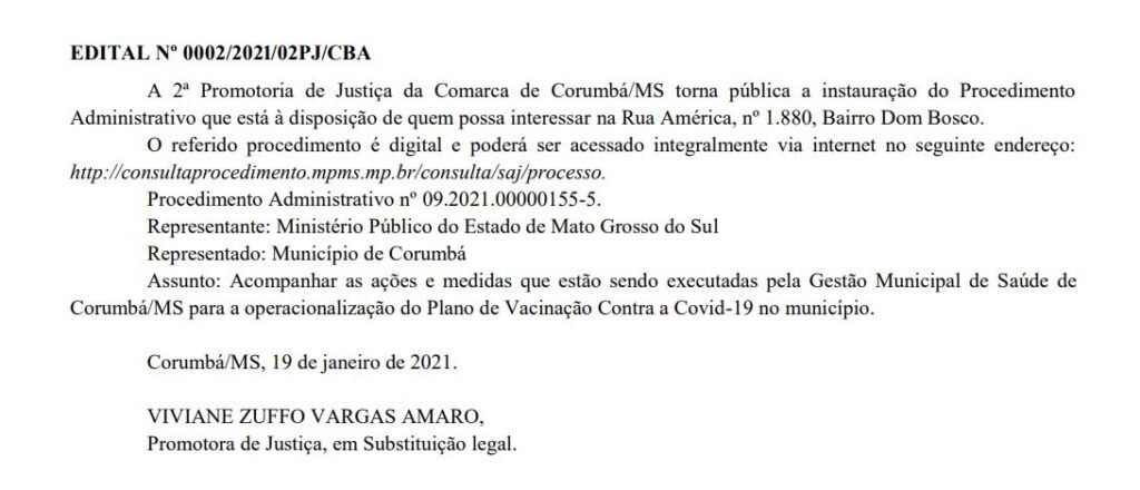 procedimento MPMS