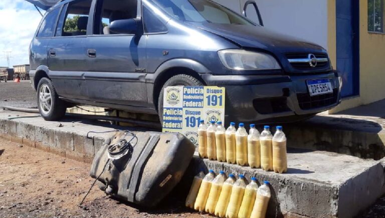 Entorpecentes dentro do tanque de combustível