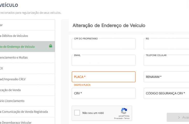 Detran Digital: Atualização de endereço pode ser feito pela internet 2 atualizacao endereco 1