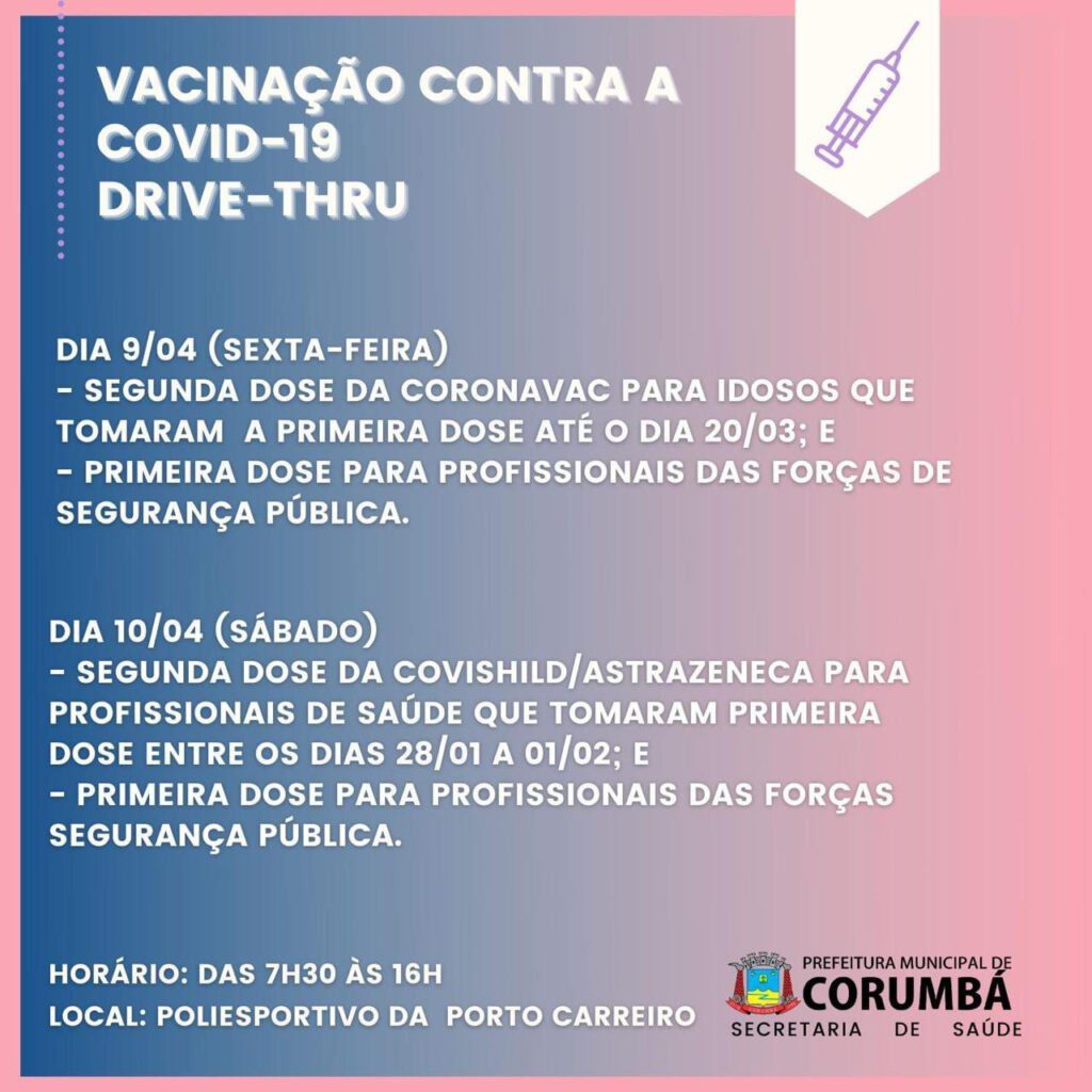 Município convoca idosos para tomar segunda dose da vacina contra Covid-19 2 banner vacina