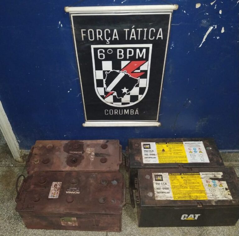 Motorista é detido após ser flagrado furtando baterias de caminhão em Mineradora