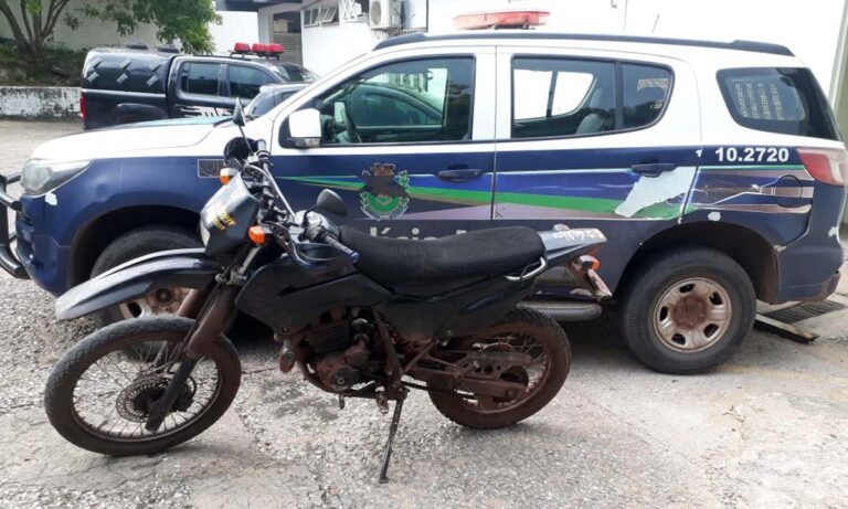 Polícia Militar recupera motocicleta furtada no bairro Popular Velha