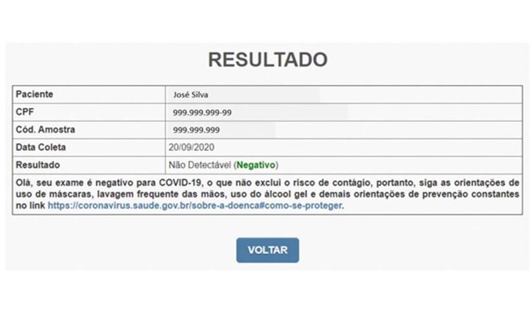 SES lança serviço de consulta a resultados de exames da Covid-19 no próprio site
