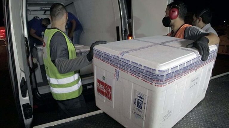 MS recebe 14º lote de vacinas com 45,5 mil doses contra Covid-19 nesta quinta-feira