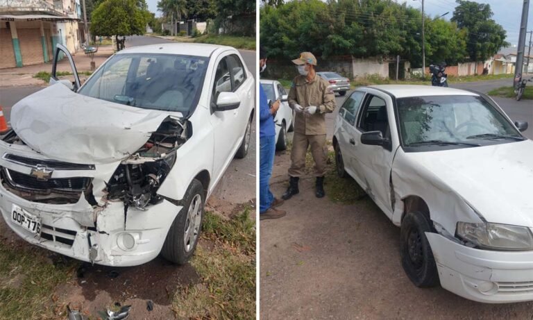 Bombeiros socorrem vítimas de acidente de trânsito no centro de Corumbá