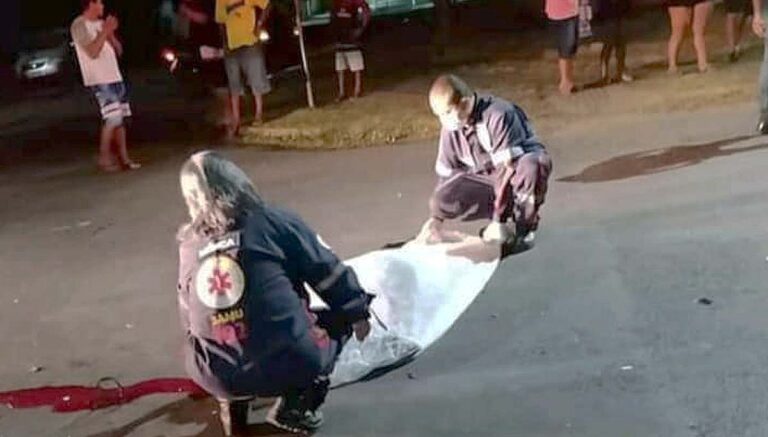 Mulher morre em acidente de trânsito durante a madrugada em Corumbá