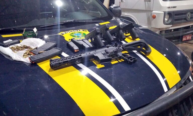 PRF apreende fuzil, drogas e munições na BR-262