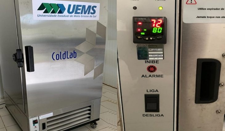 UEMS faz empréstimo de ultra freezer a SES/MS para logística de vacinas