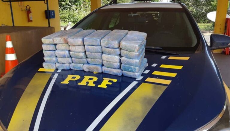 Casal é preso pela PRF com quase 30 quilos de entorpecentes na BR-262