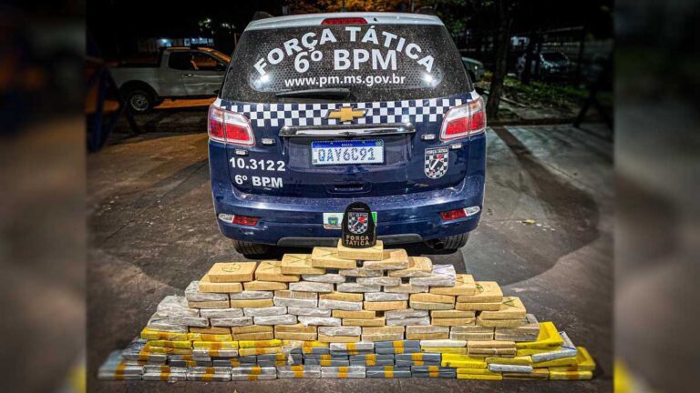 Em abordagem, Força Tática apreende mais de 130 quilos de entorpecentes na Codrasa