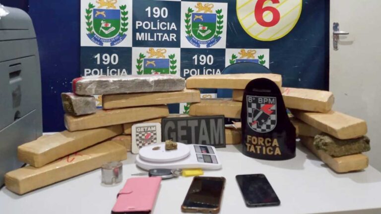 GETAM prende irmãos por tráfico e apreende 12 quilos de maconha na região central