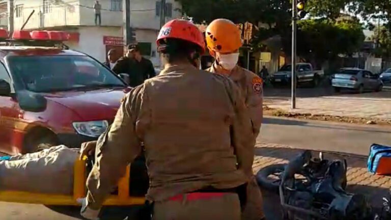 Motociclista fica ferido em acidente na região central de Corumbá